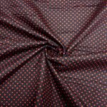 cotton poplin polka dot black red