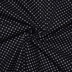 cotton poplin polka dot black white