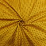 cotton poplin polka dot mustard black