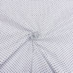 cotton poplin polka dot white black