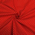 cotton poplin polka dot wine white