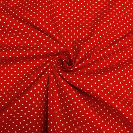 cotton poplin polka dot wine white