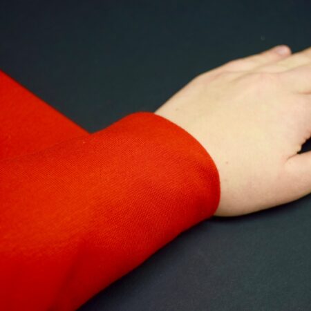 Cotton jersey rib red
