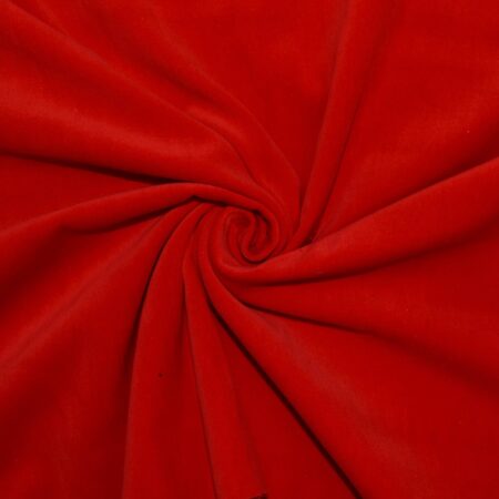 Cotton velvet red