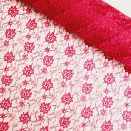 floral lace cerise