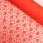 floral lace tangerine orange