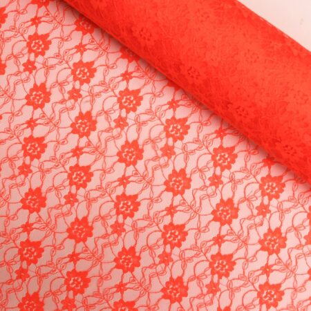 floral lace tangerine orange