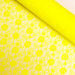 floral lace tangerine neon yellow