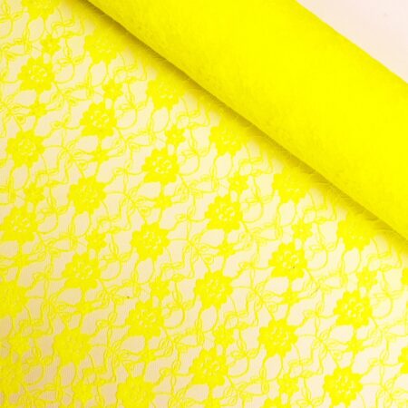 floral lace tangerine neon yellow
