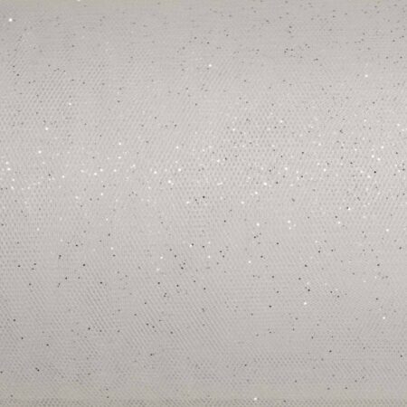 Glitter tulle white