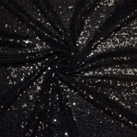 Sequinned tulle black