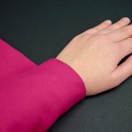 jersey tubular rib cuffing fuschia