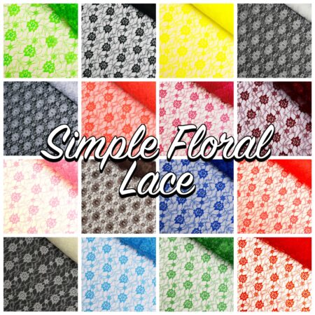 Simple Floral Lace Fabric The Cheap Shop Tiptree
