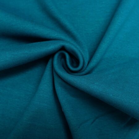Cotton jersey rib petrol