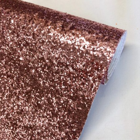 Chunky glitter fabric rose gold