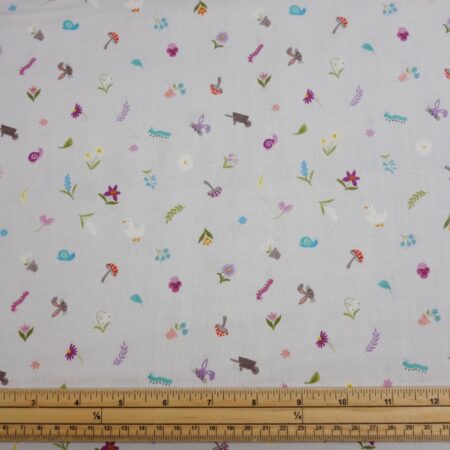 Lewis Irene Jolly Spring fabric pretty little spring grey