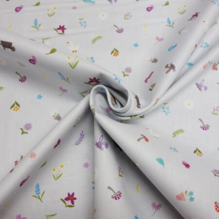 Lewis Irene Jolly Spring fabric pretty little spring grey