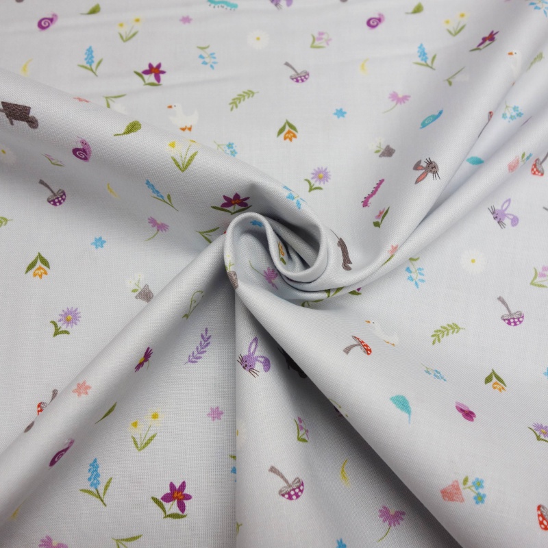 Lewis Irene Jolly Spring fabric pretty little spring grey