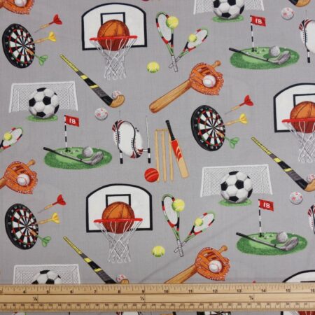 Nutex sports day fabric grey