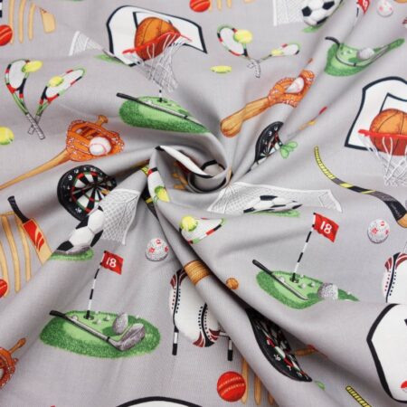 Nutex sports day fabric grey