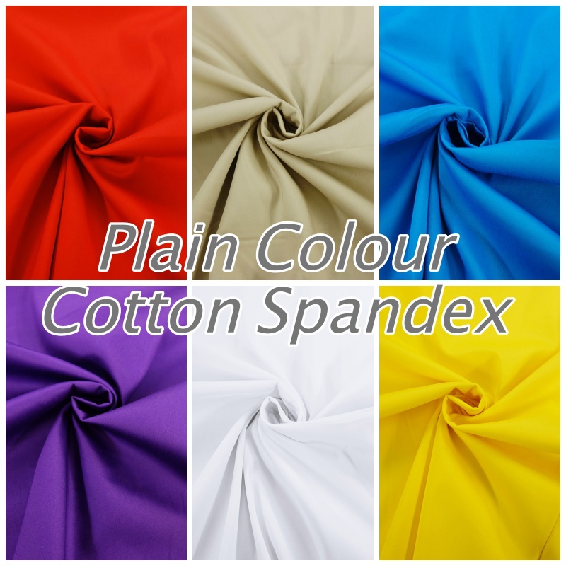 Plain Cotton Spandex fabric - The Cheap Shop Tiptree