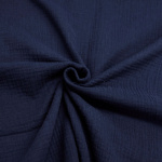 Plain Navy Blue Double Gauze