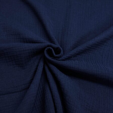 cotton double gauze navy