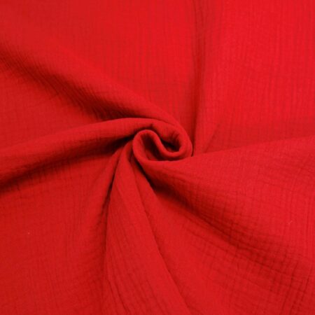 cotton double gauze red