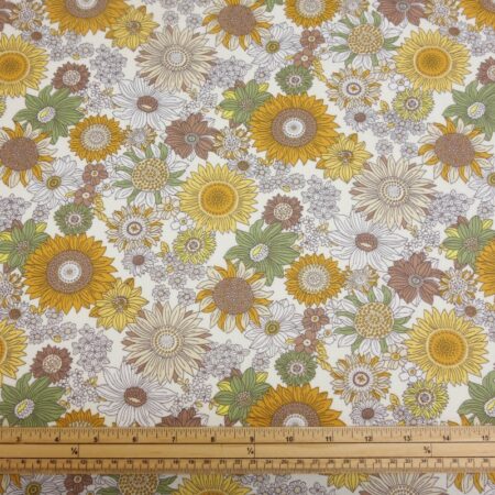 cotton poplin sunflower yellow