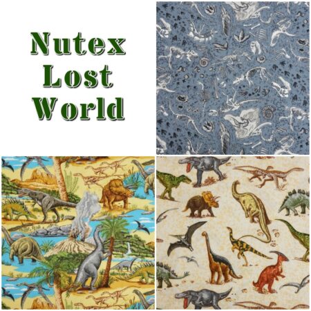 Nutex lost world dinosaur fabric