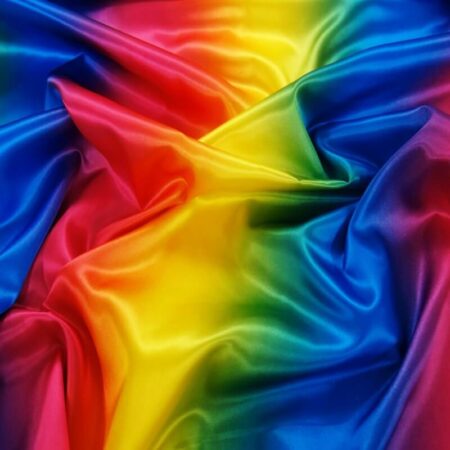 Rainbow Stripe Satin - Image 6