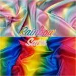 Rainbow Stripe Satin