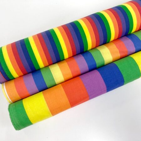 Polycotton Rainbow Stripes