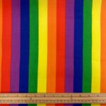 Polycotton Rainbow Stripes