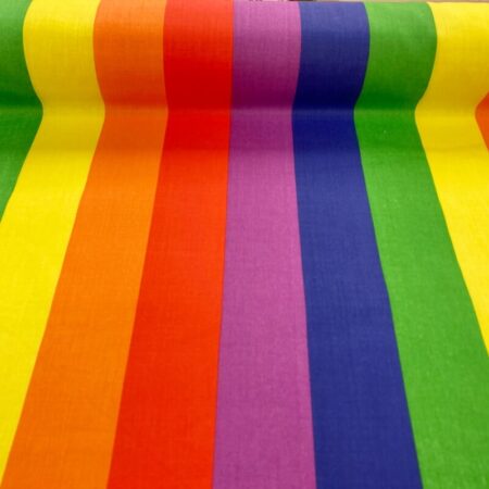 Polycotton Rainbow Stripes - Image 7