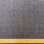 Grey Herringbone Check Wool
