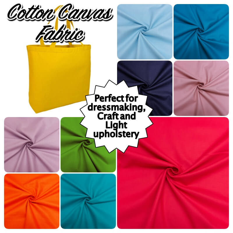 100 Cotton Canvas in Plain Colours The Cheap Shop Tiptree