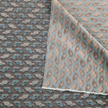 jacquard teal fabric
