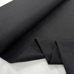 Black Polyester Wool Flannel