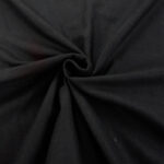 Black Polyester Wool Flannel