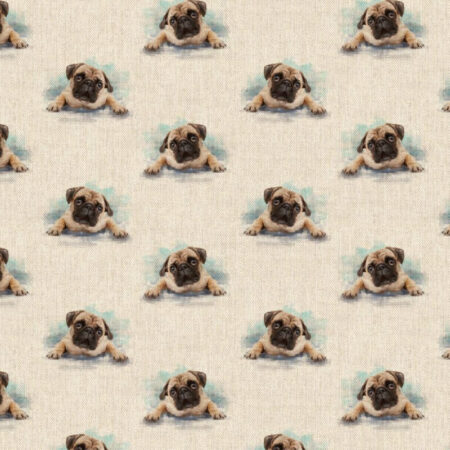 Pug Allover Linen Look - Image 2