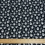 White Skulls and Crosses on Black