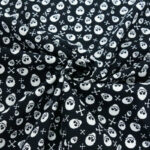 White Skulls and Crosses on Black