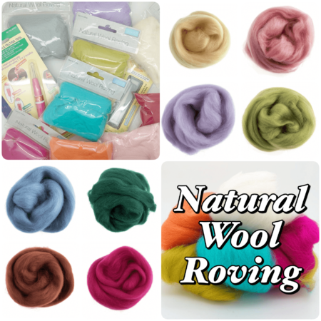 Natural Wool Roving 10g