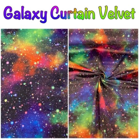 Galaxy Space Printed Velvet