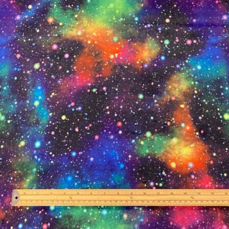 Galaxy Space Printed Velvet - Image 2