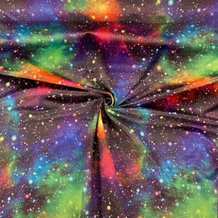 Galaxy Space Printed Velvet - Image 3