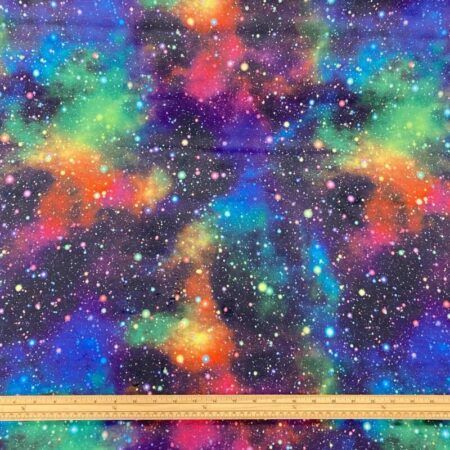 Galaxy Space Printed Velvet - Image 4