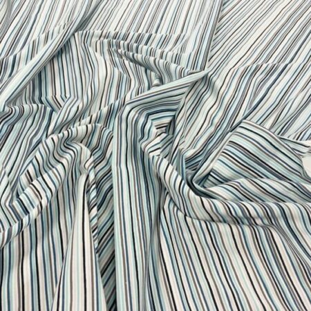 Aqua Grey Stripe
