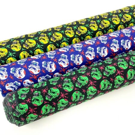 Zombie Skulls Halloween Polycotton